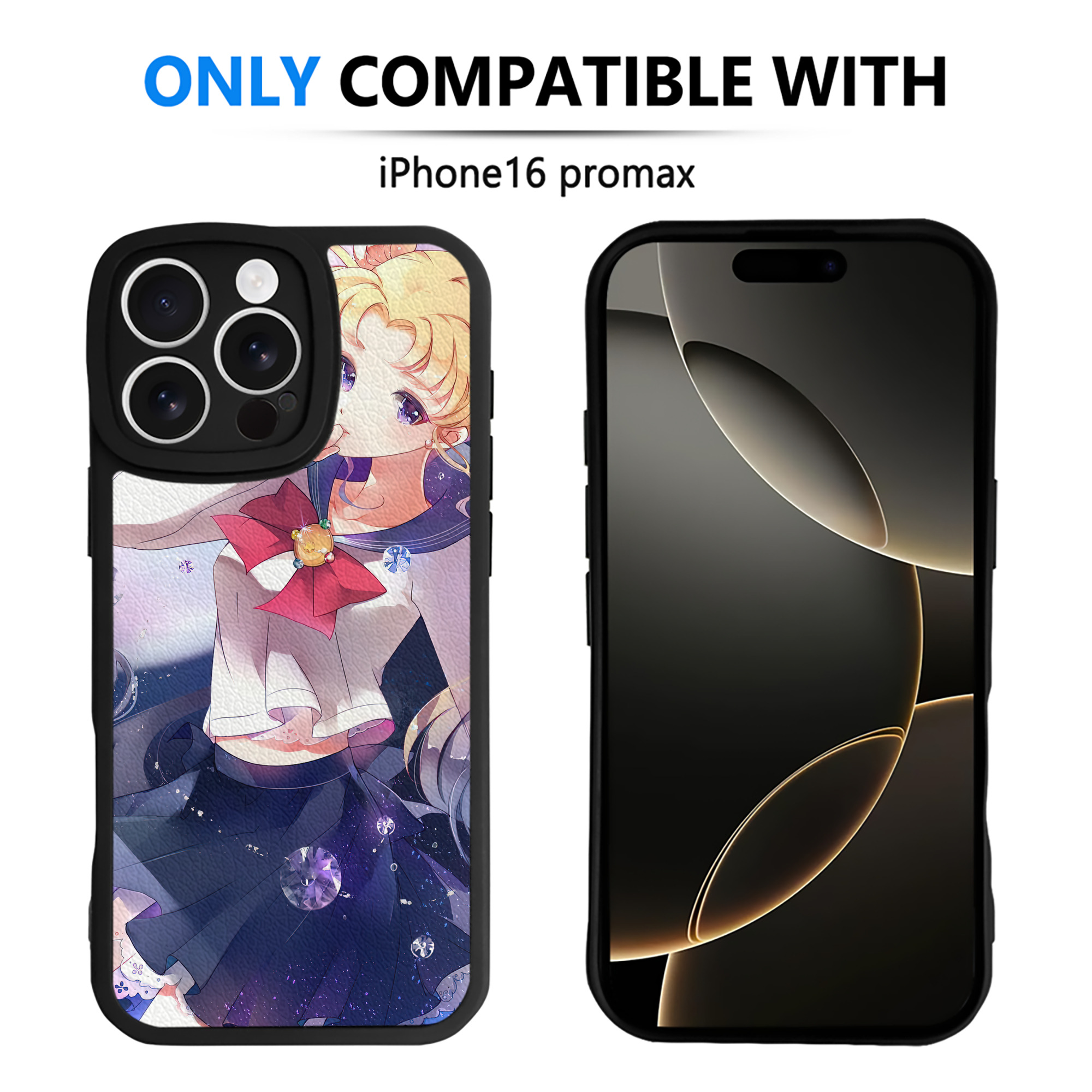 （画像用） 美少女戦士セーラームーン Sailor Moon 【iPhone 16シリーズ対応】シリコンスマホケース（レザー調） 材質：シリコン